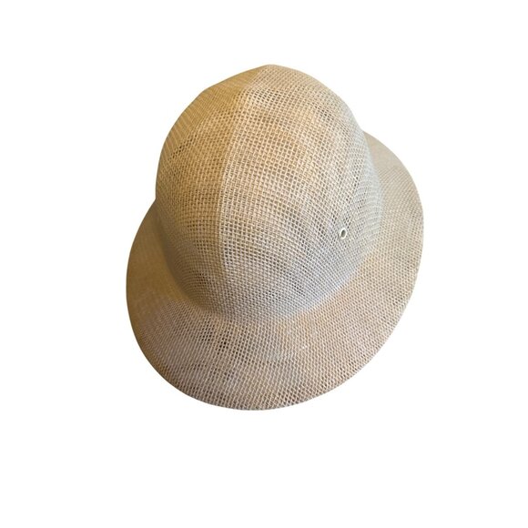 Vintage Brookstone Safari Pith Mesh Expedition Hat USA Made Breathable - Picture 2 of 7